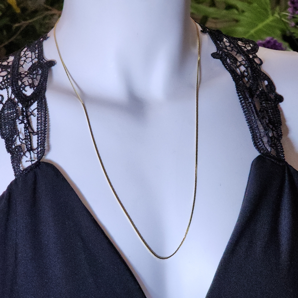 Elegant Gold Toned Necklace 24"